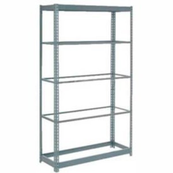 Global Equipment Heavy Duty Shelving 48"W x 24"D x 96"H With 5 Shelves - No Deck - Gray 717289